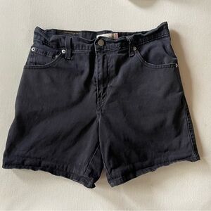 Levi’s 550 Black Denim Shorts Women’s Size 8 High Rise Relaxed Fit